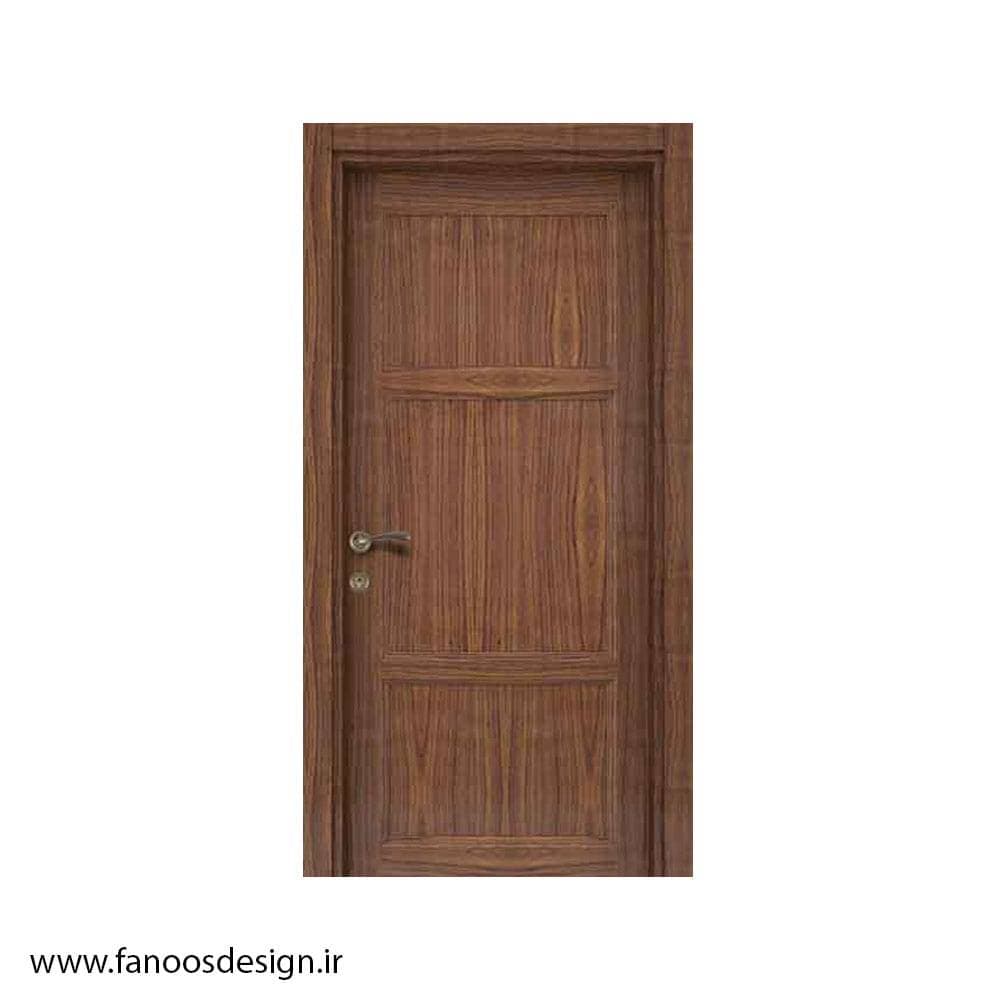 درب چوبی رنگ گردویی متوسط کد MT533