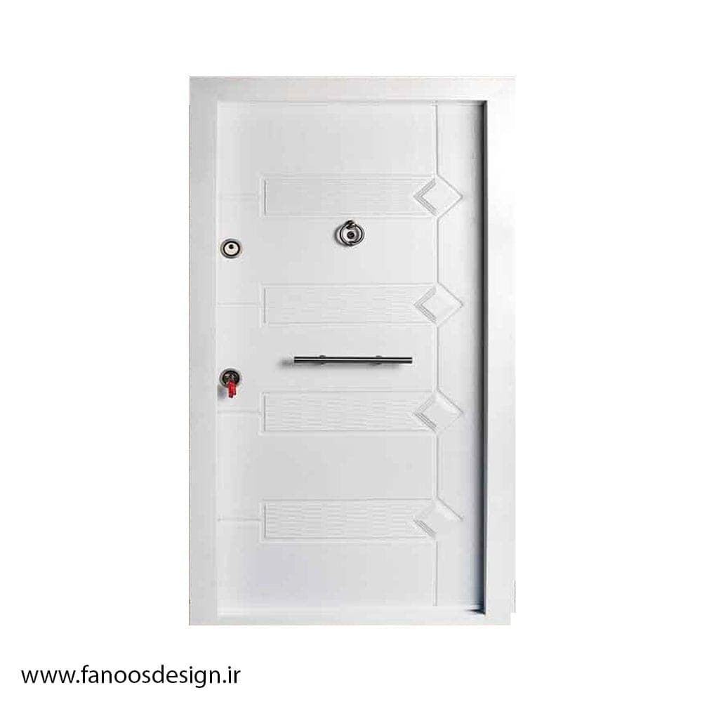 در ضدسرقت سفید روکش چوب کد MT503