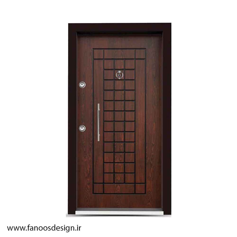 درب ضد سرقت روکش طبیعی مدرن طرح cnc – کد MT439