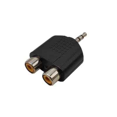 تبدیل 2 به 1 AV به جک 3.5 میلی متری مادگی به نری کد 8370