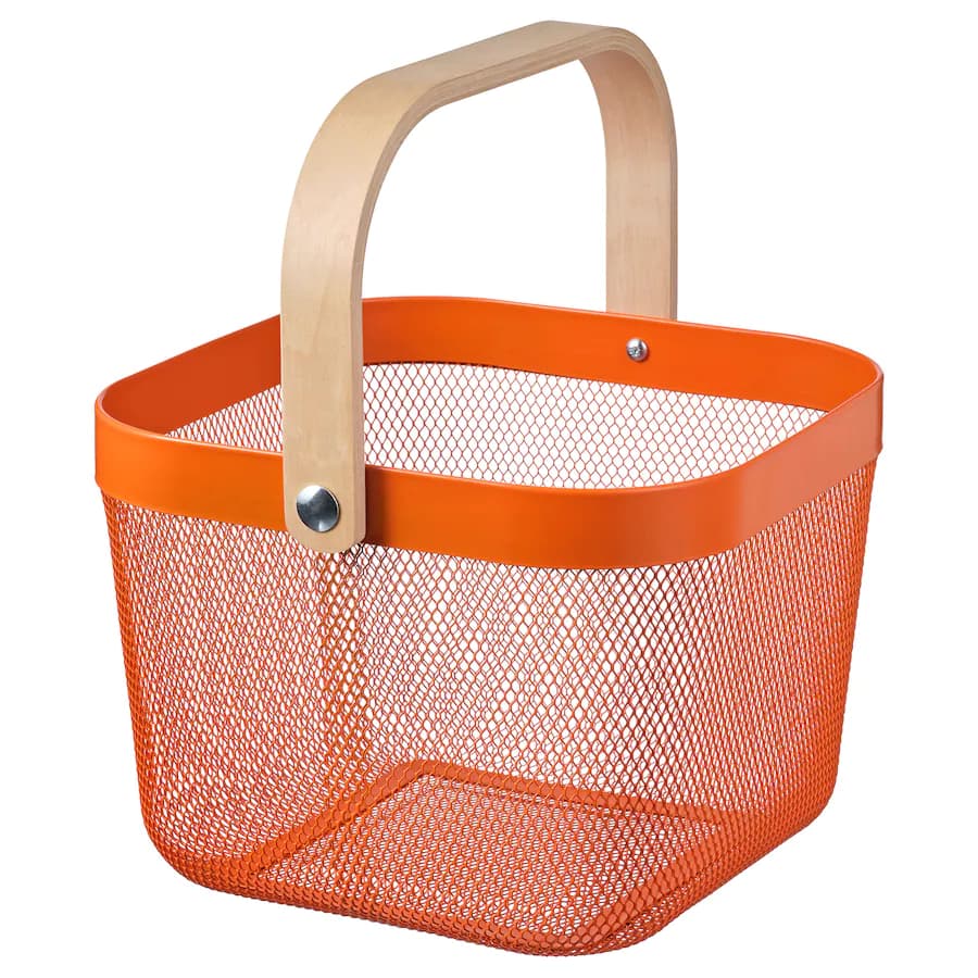 سبد آیکیا، مدل RISATORP، نارنجی، 25x26x18 سانتی متر