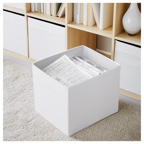 جعبه ذخیره آیکیا، مدل DRÖNA، سفید، 33x38x33 سانتی متر (تخفیف به علت کمی لکه خاک در کنار باکس) — تصویر ۲