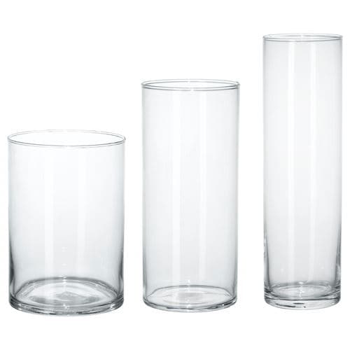 گلدان آیکیا، مدل CYLINDER، بلور/ ۳ عددی
