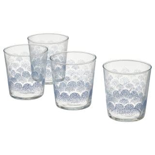 لیوان آیکیا، مدل SOMMARDROM، بلور طرحدار، 30 سانتی لیتر/ 4 عددی