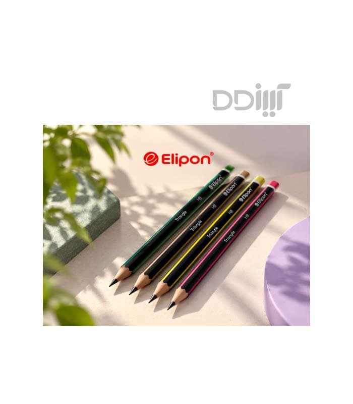 مداد مشکی سه گوش HB الیپون | Elipon — تصویر ۲