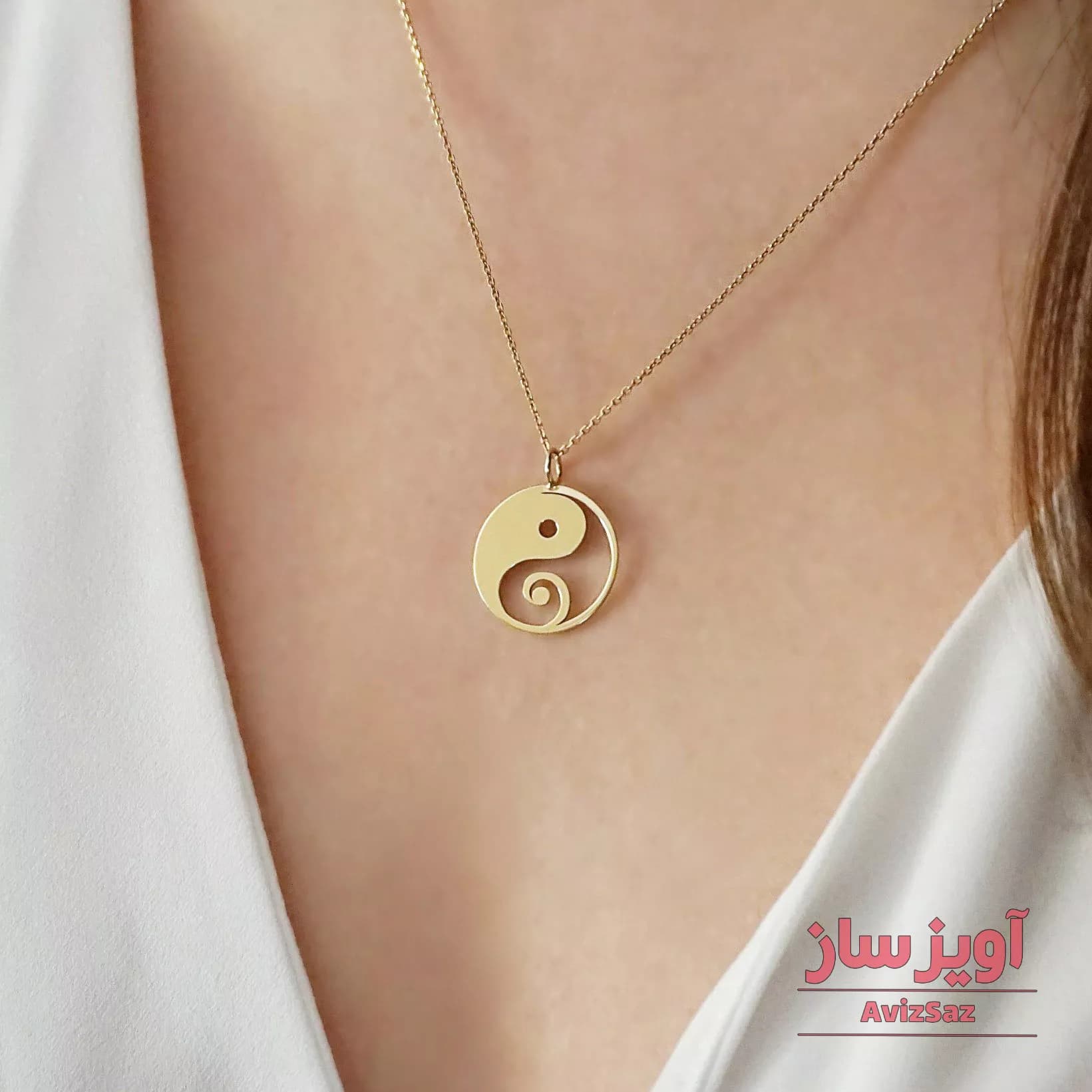 گردنبند یینگ یانگ کد 100898 — تصویر ۲