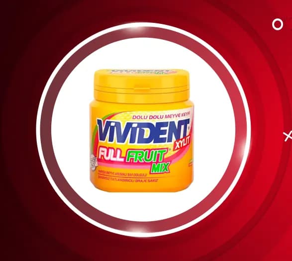 آدامس میوه ای مغز دار ویویدنت 90 گرم Vivident — تصویر ۲