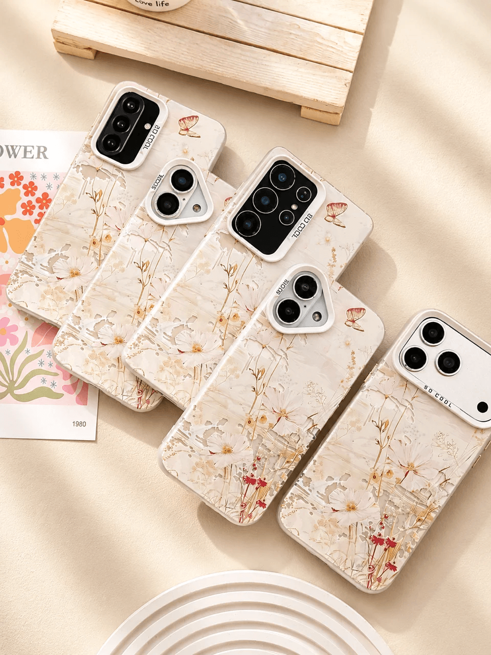 قاب SoCool Butterfly Bloom (کدC2248) مناسب برای A35 — تصویر ۳