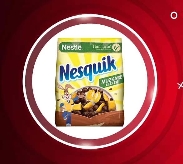 کورن فلکس توپی و مربعی موزی نسکوئیک 310 گرمی Nesquik — تصویر ۲