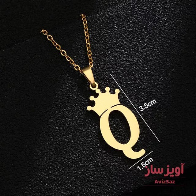 گردنبند حرف انگلیسی Q کد 100820