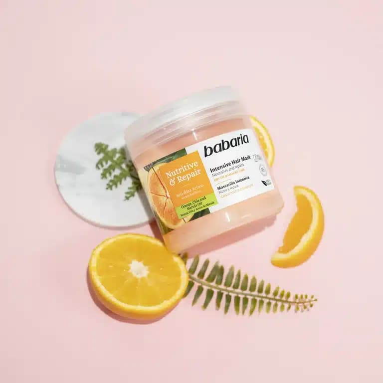 ماسک مو باباریا Babaria نارنجی مدل Nutritiv حجم 400میل — تصویر ۳