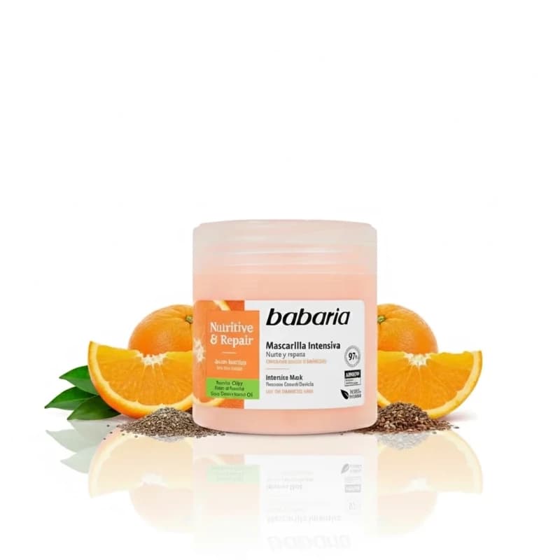 ماسک مو باباریا Babaria نارنجی مدل Nutritiv حجم 400میل — تصویر ۲