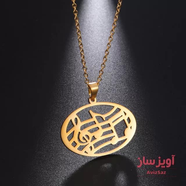 گردنبند نوت موسیقی کد 100788