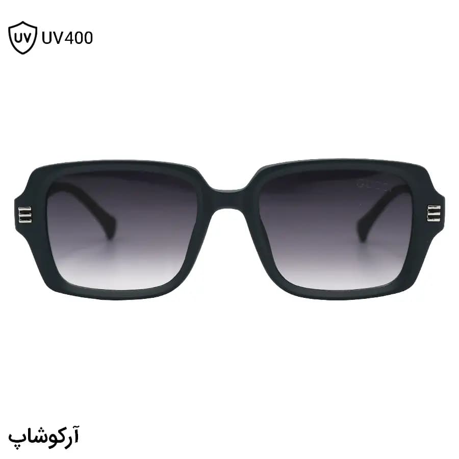 عینک آفتابی GUCCI با فریم مستطیلی شکل، رنگ سبز مات و لنز سبز سایه روشن مدل 1136 — تصویر ۲