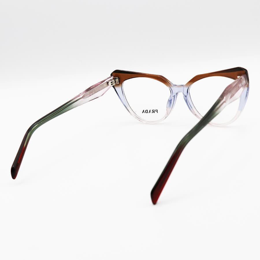 عینک طبی زنانه PRADA با فریم استیت، چند رنگ و چشم گربه ای شکل مدل G6061 — تصویر ۳