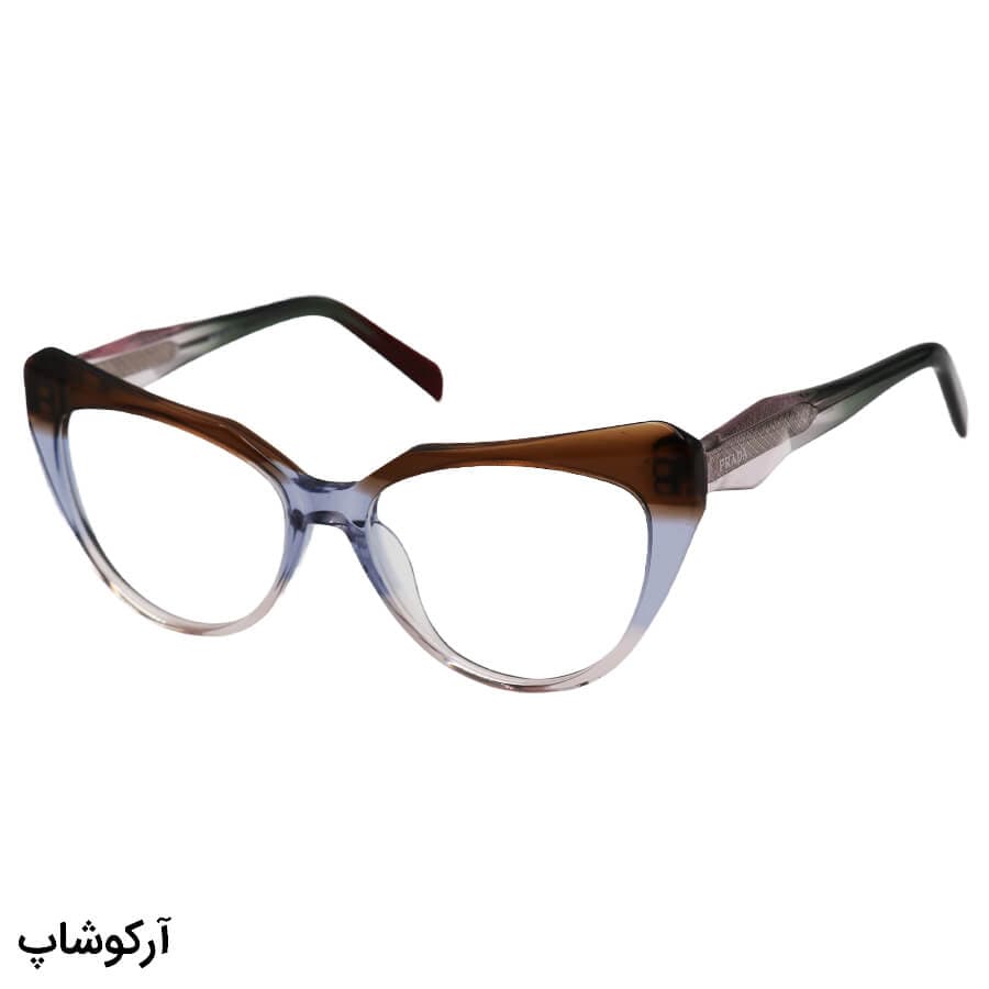 عینک طبی زنانه PRADA با فریم استیت، چند رنگ و چشم گربه ای شکل مدل G6061