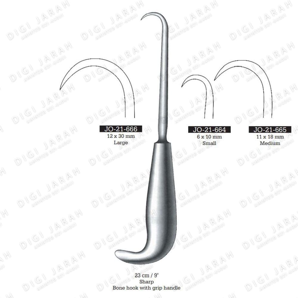 بن هوک دسته دار JO-21-665 surgicon 23cm M
