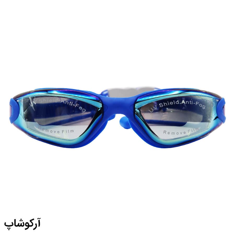 عینک شنا حرفه ای اسپیدو آبی پررنگ، از جنس سیلیکونی به همراه گوش گیر مدل 39A — تصویر ۳