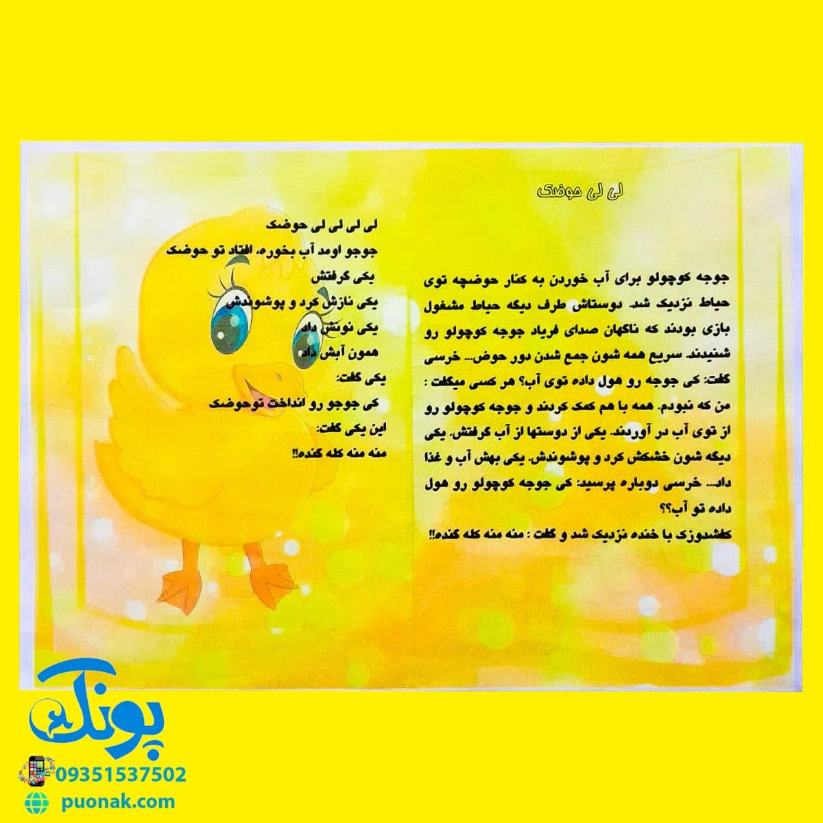 دستکش قصه گویی نمدی داستان لی لی حوضک به همراه داستان بازی — تصویر ۳