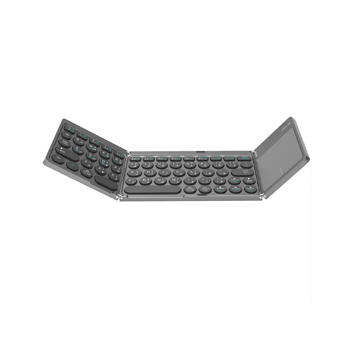 کیبورد بی‌سیم تاشو سه‌تکه گرین لاین با ساختار Scissor-Switch مدل GNTRIKYBDGY