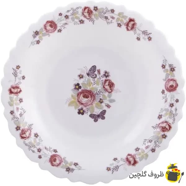 بشقاب خورش خوری پارس اپال دنیز 230 بسته 6 عددی