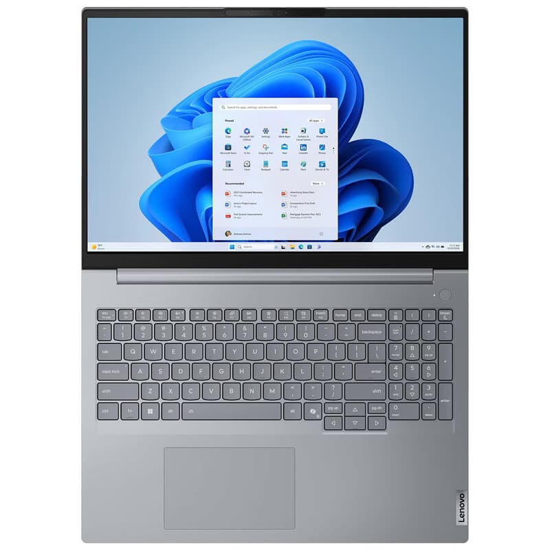 لپ تاپ 16 اینچی لنوو مدل ThinkBook 16 G8 IAL-Core Ultra 7 255H-16GB DDR5 5600MHz-1TB SSD-IPS 60Hz-Backlit-Fingerprint به همراه کیف - کاستوم شده — تصویر ۳