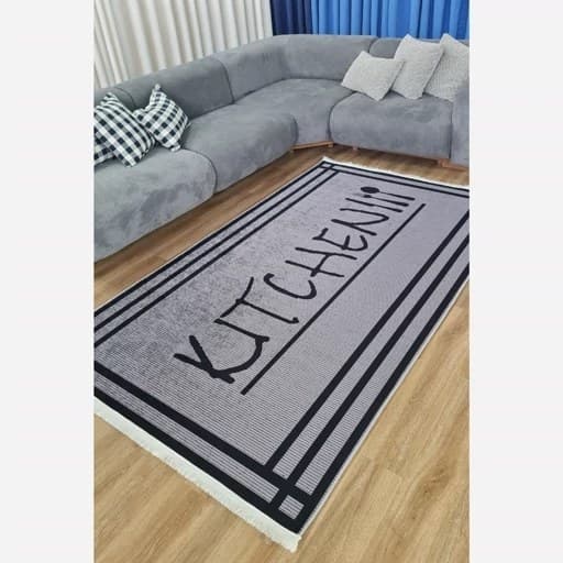 فرشینه آشپزخانه رویه مخمل هازان ترک | زیره استُپ دار (ضد لغزش) | k137 — تصویر ۵
