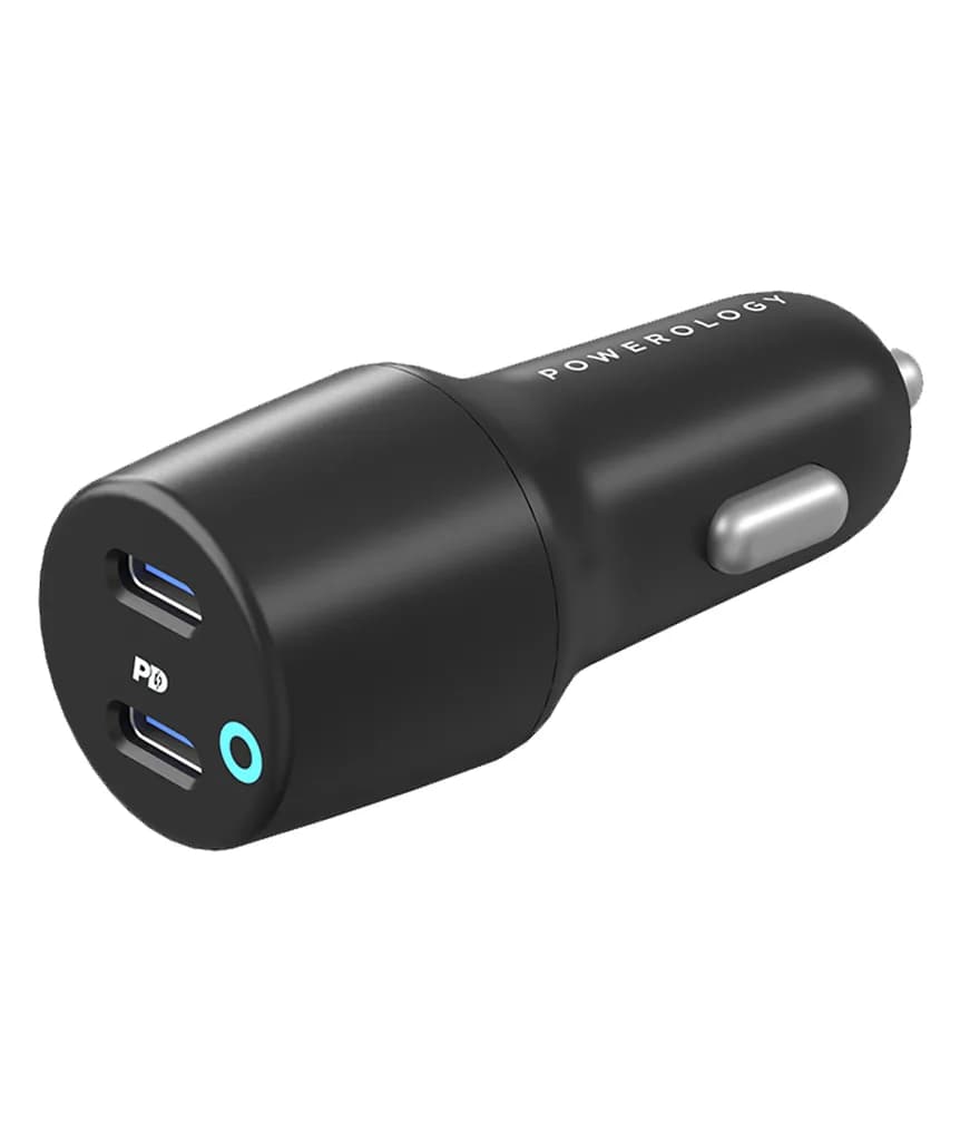 شارژر فندکی پاورولوژی 55 وات دو پورت USB-C