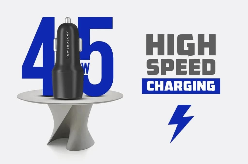 شارژر فندکی پاورولوژی 55 وات دو پورت USB-C — تصویر ۳