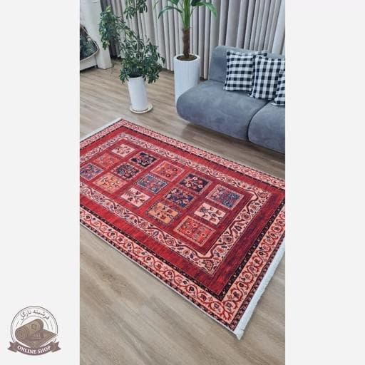 فرشینه سنتی | رویه مخمل هازان ترک نرررم و صاف | زیره ضدلغزش (اصلا لیز نمیخوره) a092 — تصویر ۳