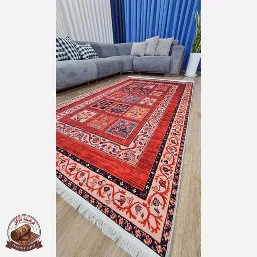 فرشینه سنتی | رویه مخمل هازان ترک نرررم و صاف | زیره ضدلغزش (اصلا لیز نمیخوره) a092 — تصویر ۴