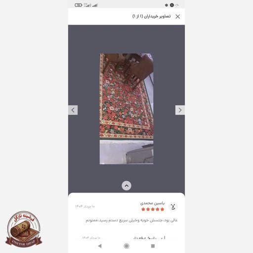 فرشینه مدرن رویه مخمل نرم وصاف طرح ابریشمی u120 (ضد سُر) — تصویر ۸