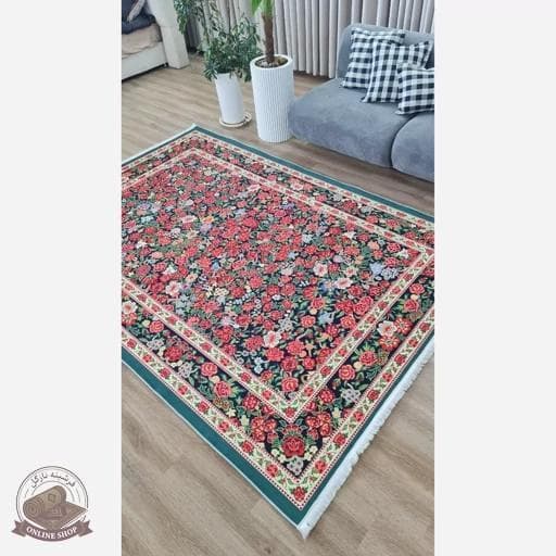 فرشینه مدرن رویه مخمل نرم وصاف طرح ابریشمی u120 (ضد سُر) — تصویر ۴