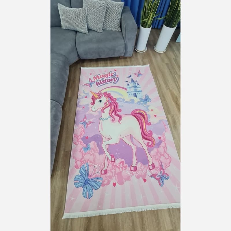 فرشینه کودک طرح اسب تک شاخ C147 ضد لغزش — تصویر ۳