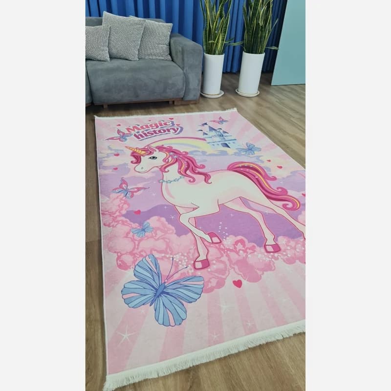 فرشینه کودک طرح اسب تک شاخ C147 ضد لغزش — تصویر ۵