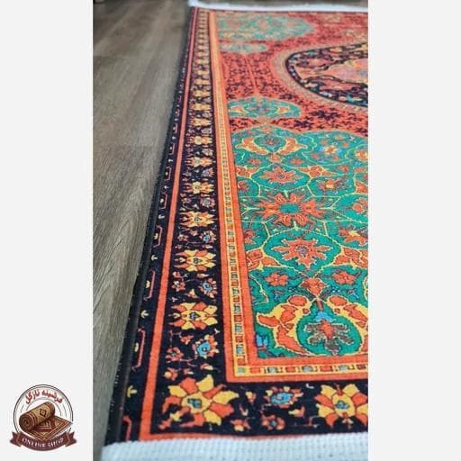 فرشینه مخمل طرح ابریشمی زیره استُپ دار a079 — تصویر ۲