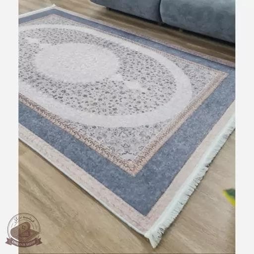 فرشینه مدرن مستطیل رویه مخمل هازان ترک کد 201 — تصویر ۲