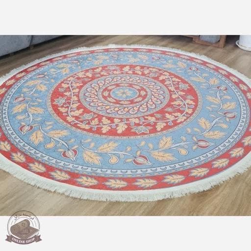 فرشینه مدرن دایره ای رویه مخمل هازان ترک d160 — تصویر ۴