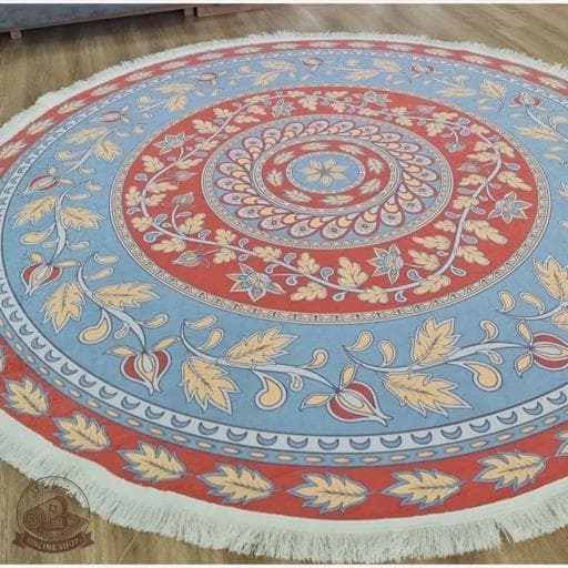 فرشینه مدرن دایره ای رویه مخمل هازان ترک d160 — تصویر ۶