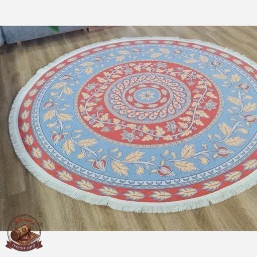 فرشینه مدرن دایره ای رویه مخمل هازان ترک d160 — تصویر ۵