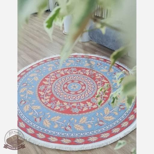 فرشینه مدرن دایره ای رویه مخمل هازان ترک d160 — تصویر ۲