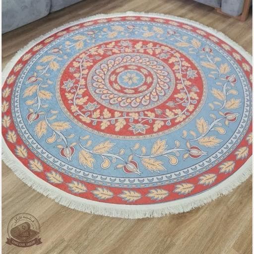 فرشینه مدرن دایره ای رویه مخمل هازان ترک d160 — تصویر ۳