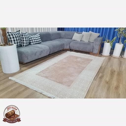 فرش مدرن استُپ دار (اصلا لیز نمیخوره) رویه مخمل هازان ترک — تصویر ۷
