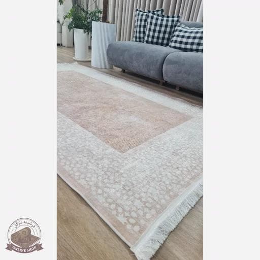 فرش مدرن استُپ دار (اصلا لیز نمیخوره) رویه مخمل هازان ترک — تصویر ۲