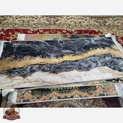 فرشینه مدرن دایره ای مخمل هازان ترک o147 — تصویر ۶