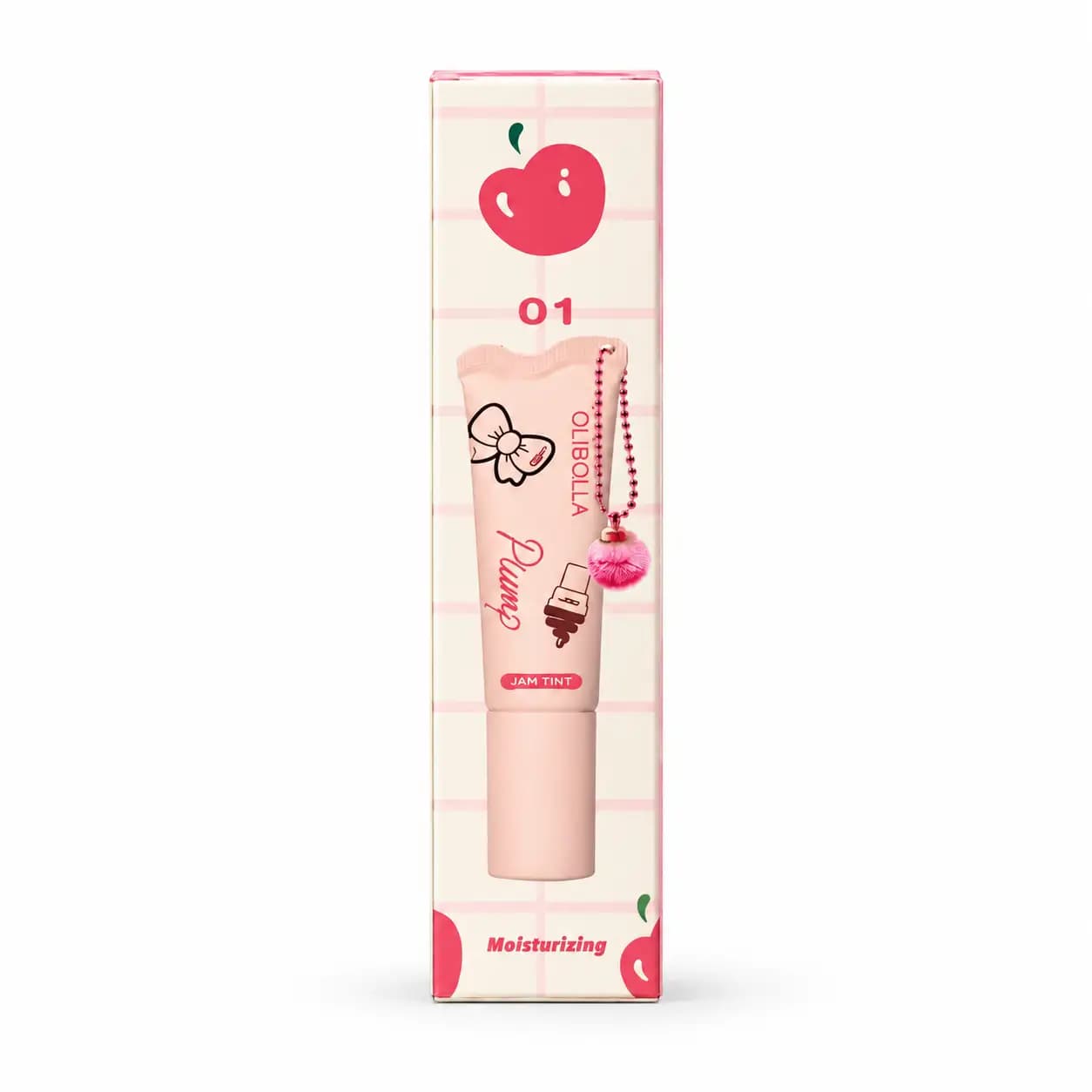 لیپ گلاس (برق لب مایع) بستنی ، نرم کننده و براق کننده اولی بولا OLIBOLLA JAM TINT کد 1 (Candy Lane)