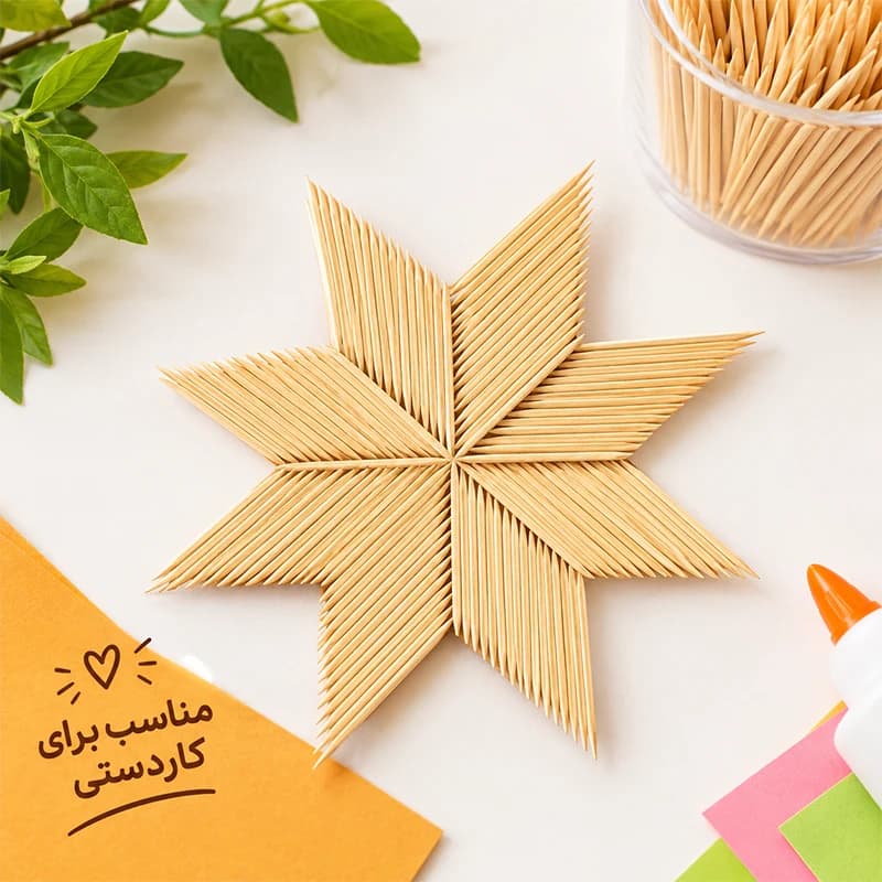 خلال دندان بامبو آپریز | بسته 250 عددی — تصویر ۳