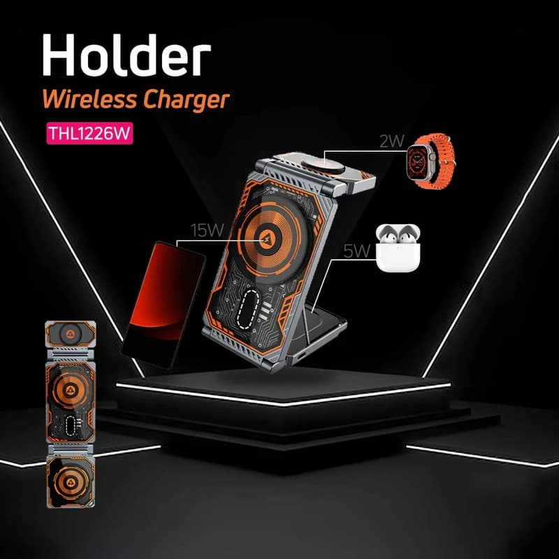 پایه نگهدارنده و شارژر بی سیم تسکو THL 1226W | هولدر موبایل — تصویر ۵