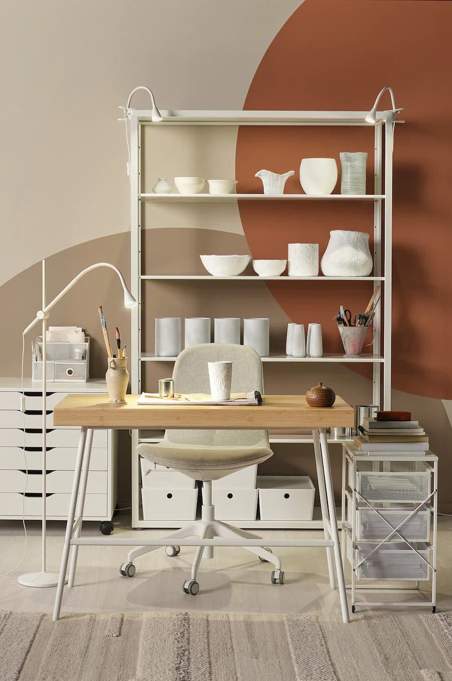 دراور فلزی سفید ایکیا IKEA-LENNART — تصویر ۲