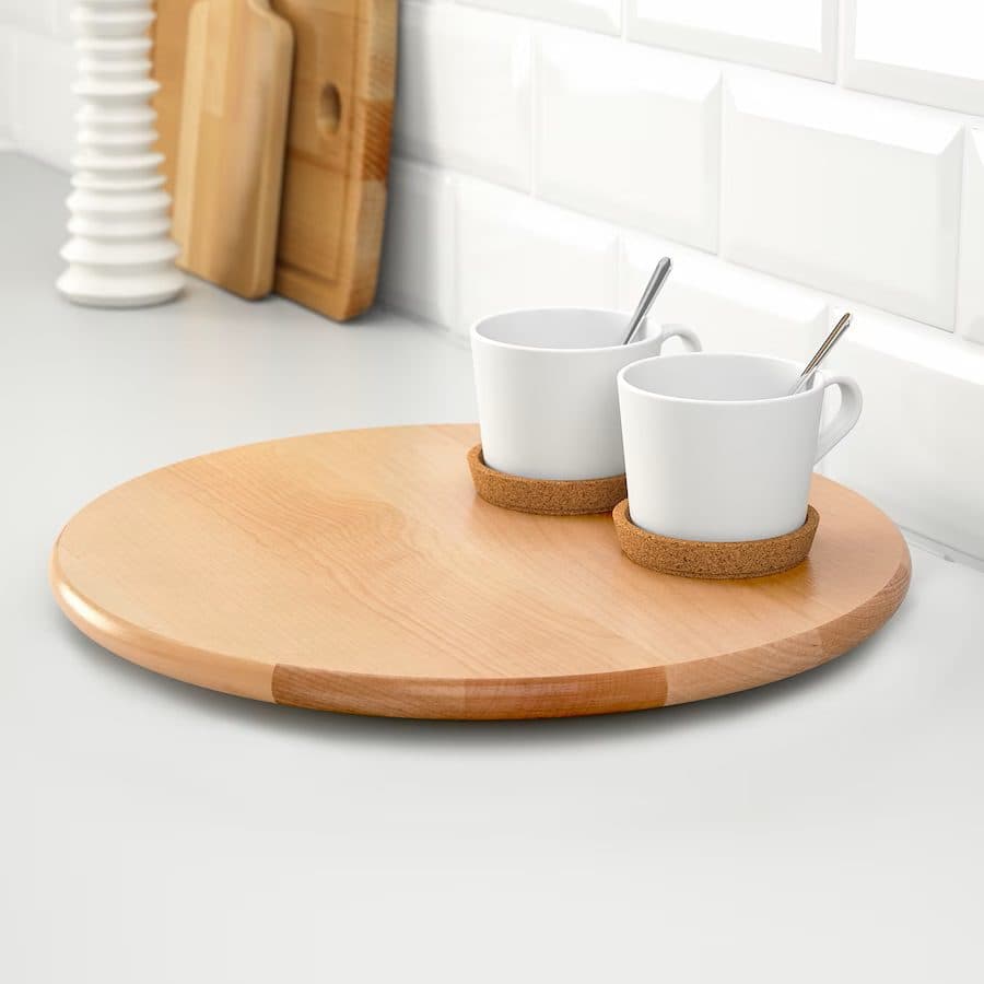 سینی چوبی گردان بزرگ ایکیا IKEA-SNUDDA (46 سانتی متر) — تصویر ۲